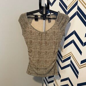 Axcess Brown Short Sleeve Knit Top